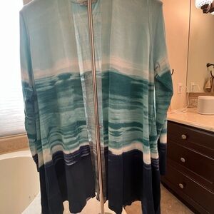 Chico's Blue and Green Ombre Cardigan